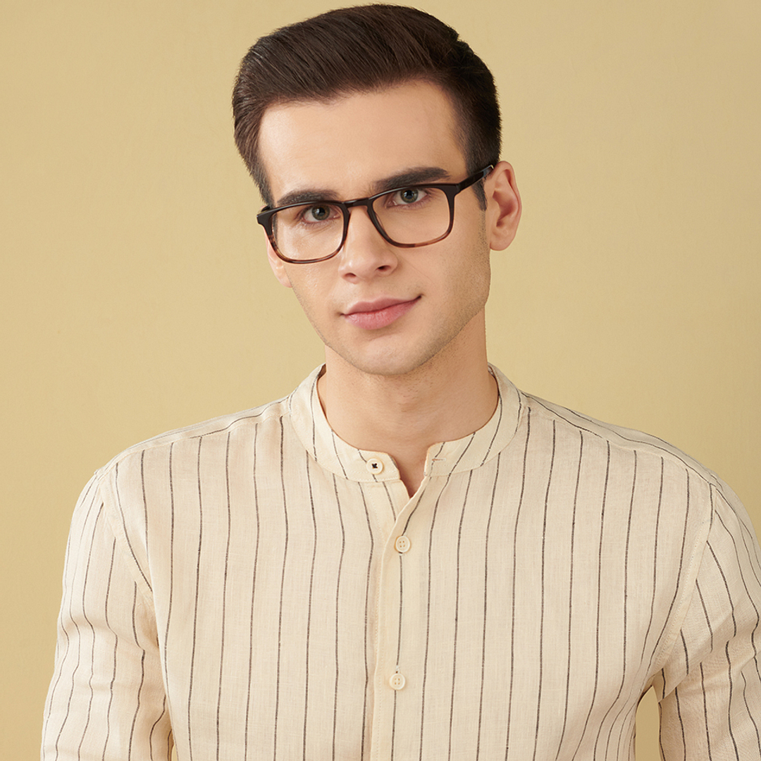 John Jacobs Online Light Brown Full Rim Square left side