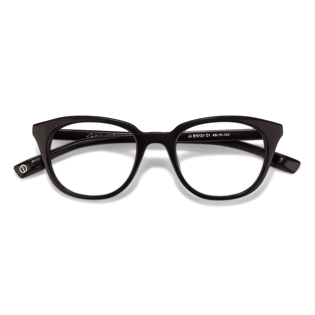 John Jacobs Screen Glasses Black Full Rim Square right side