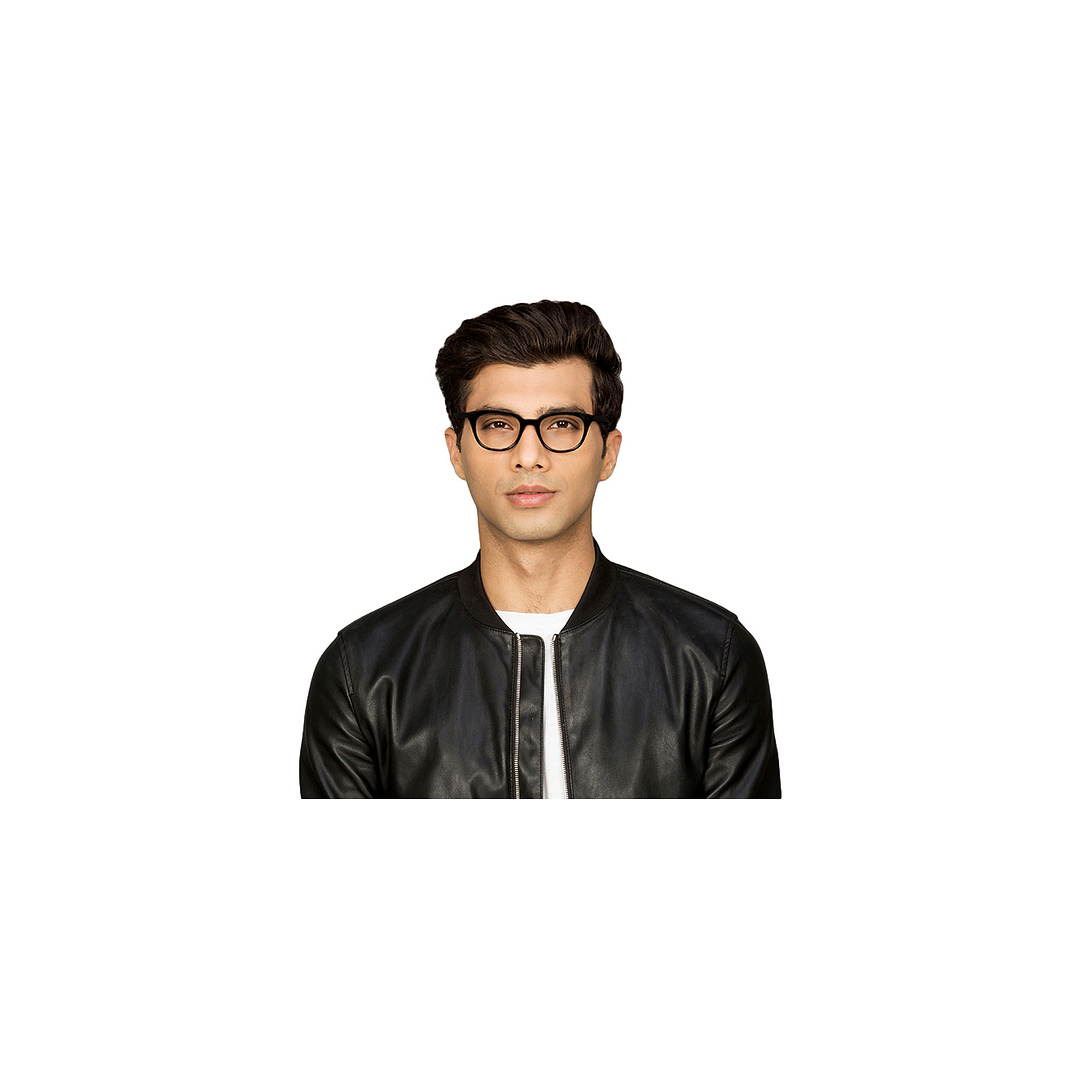 John Jacobs Screen Glasses Black Full Rim Square left side