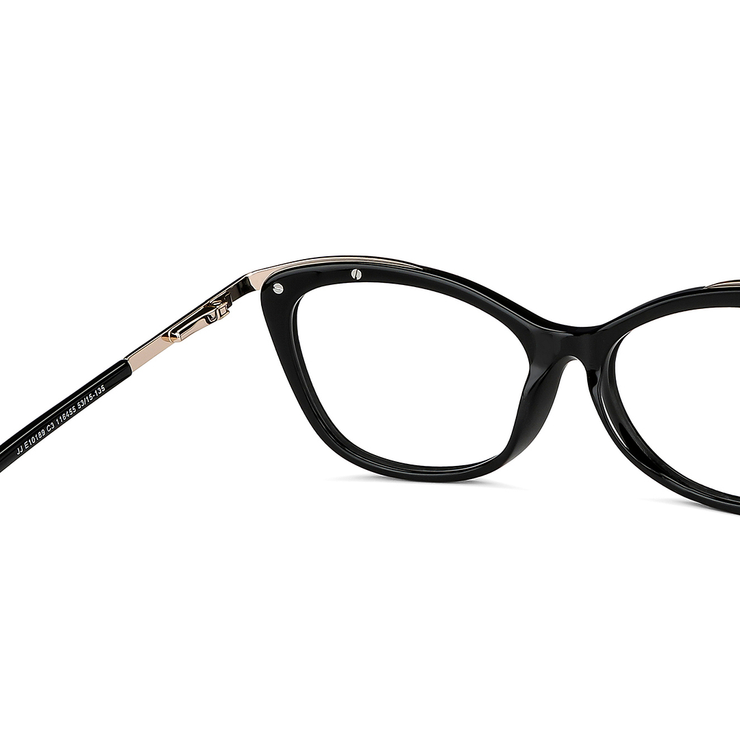 John Jacobs Online Black Full Rim Cat Eye right side