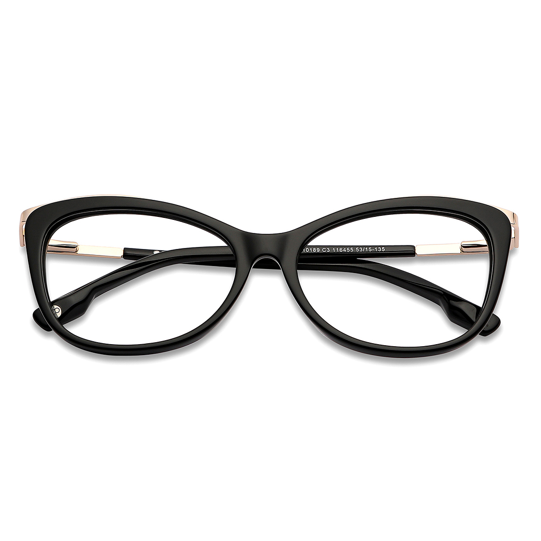 John Jacobs Online Black Full Rim Cat Eye left side