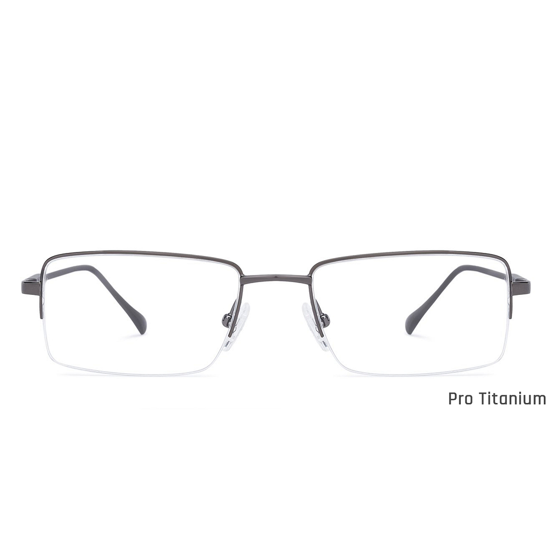 John Jacobs Dark Gray Half Rim Rectangle left side