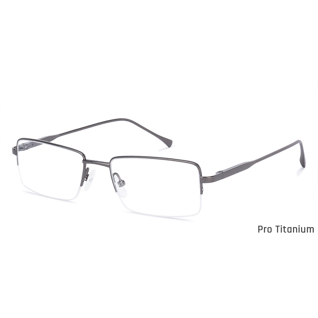 John Jacobs Dark Gray Half Rim Rectangle right side