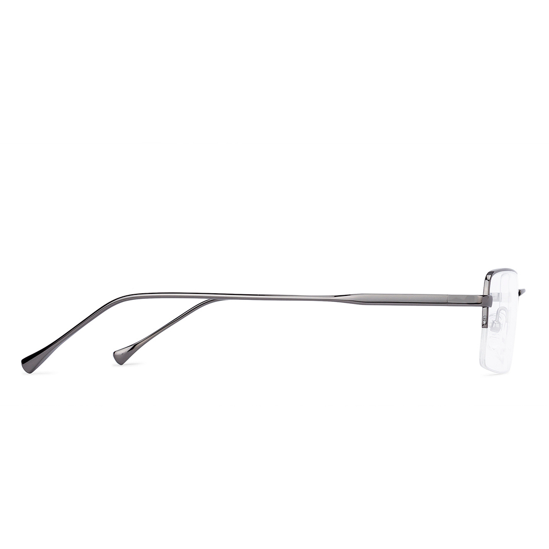 John Jacobs Dark Gray Half Rim Rectangle right side