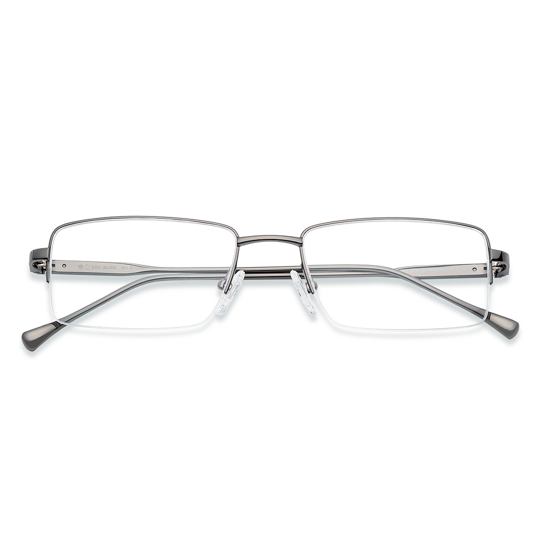John Jacobs Dark Gray Half Rim Rectangle left side