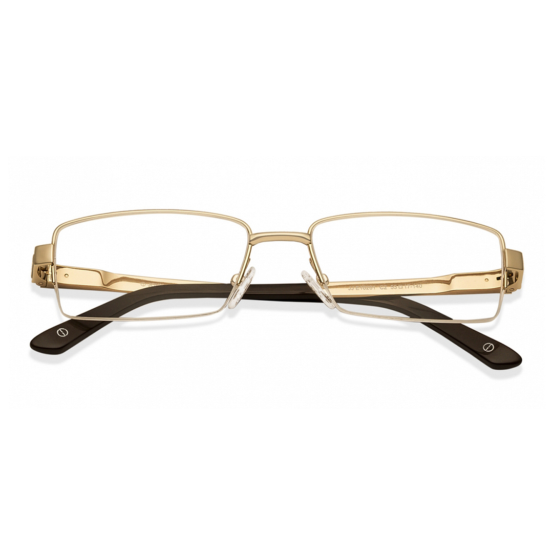 John Jacobs Gold Half Rim Rectangle left side