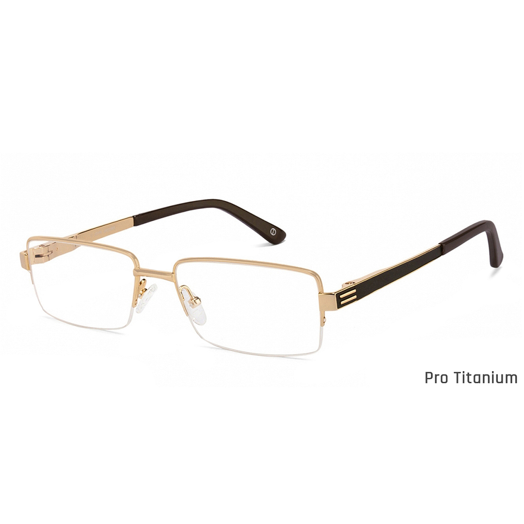 John Jacobs Gold Half Rim Rectangle right side