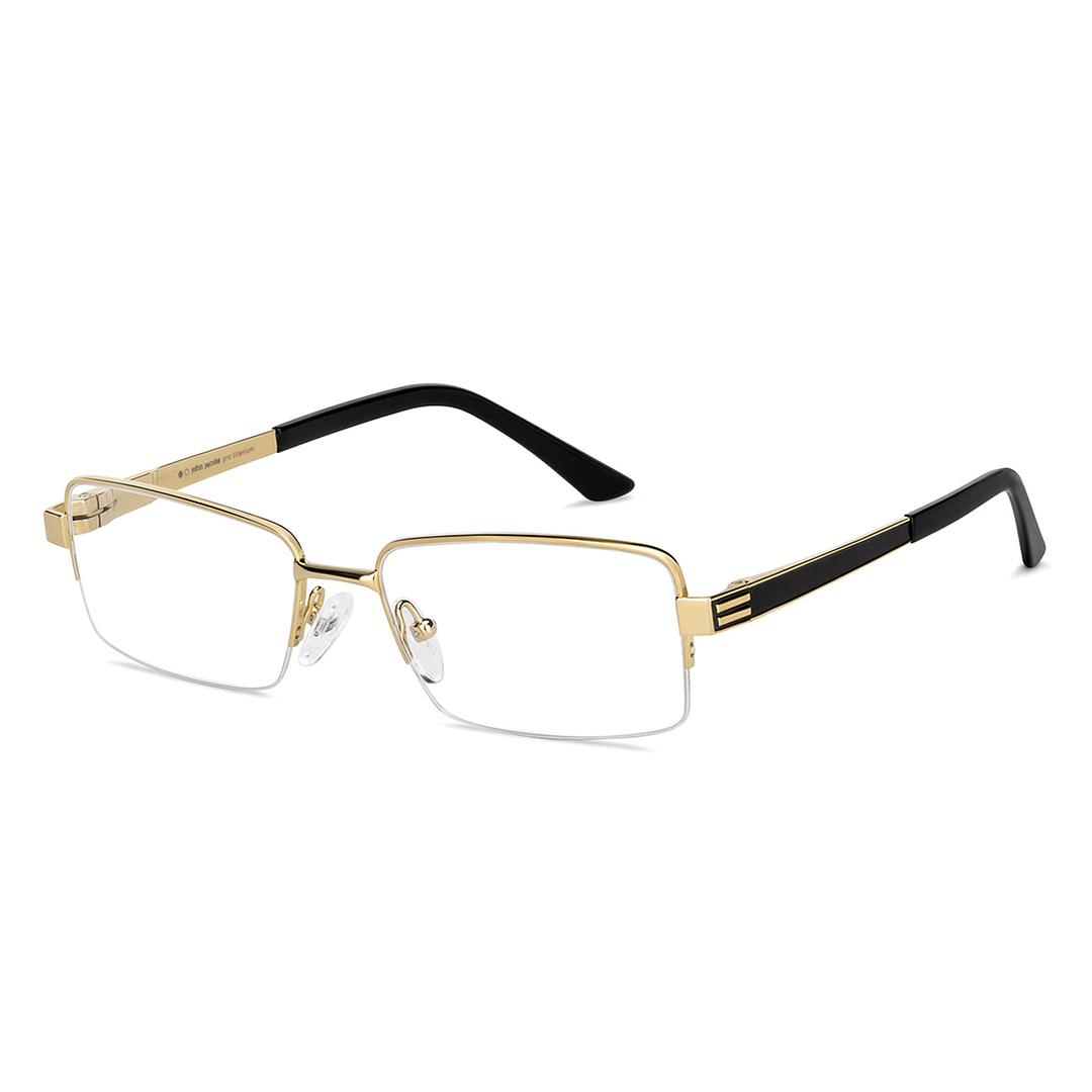 John Jacobs Gold Half Rim Rectangle right side