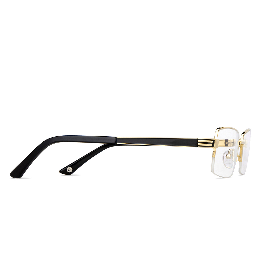 John Jacobs Gold Half Rim Rectangle left side