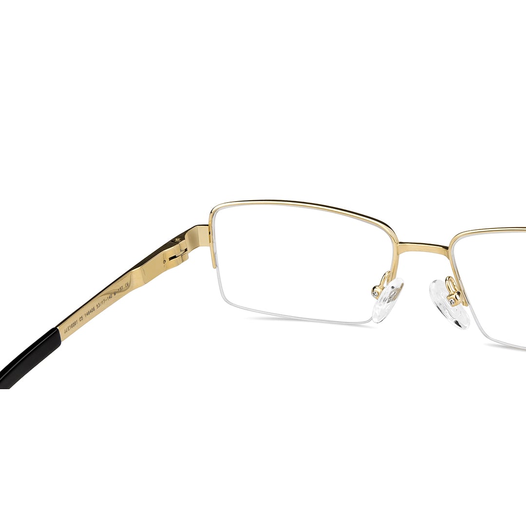 John Jacobs Gold Half Rim Rectangle right side