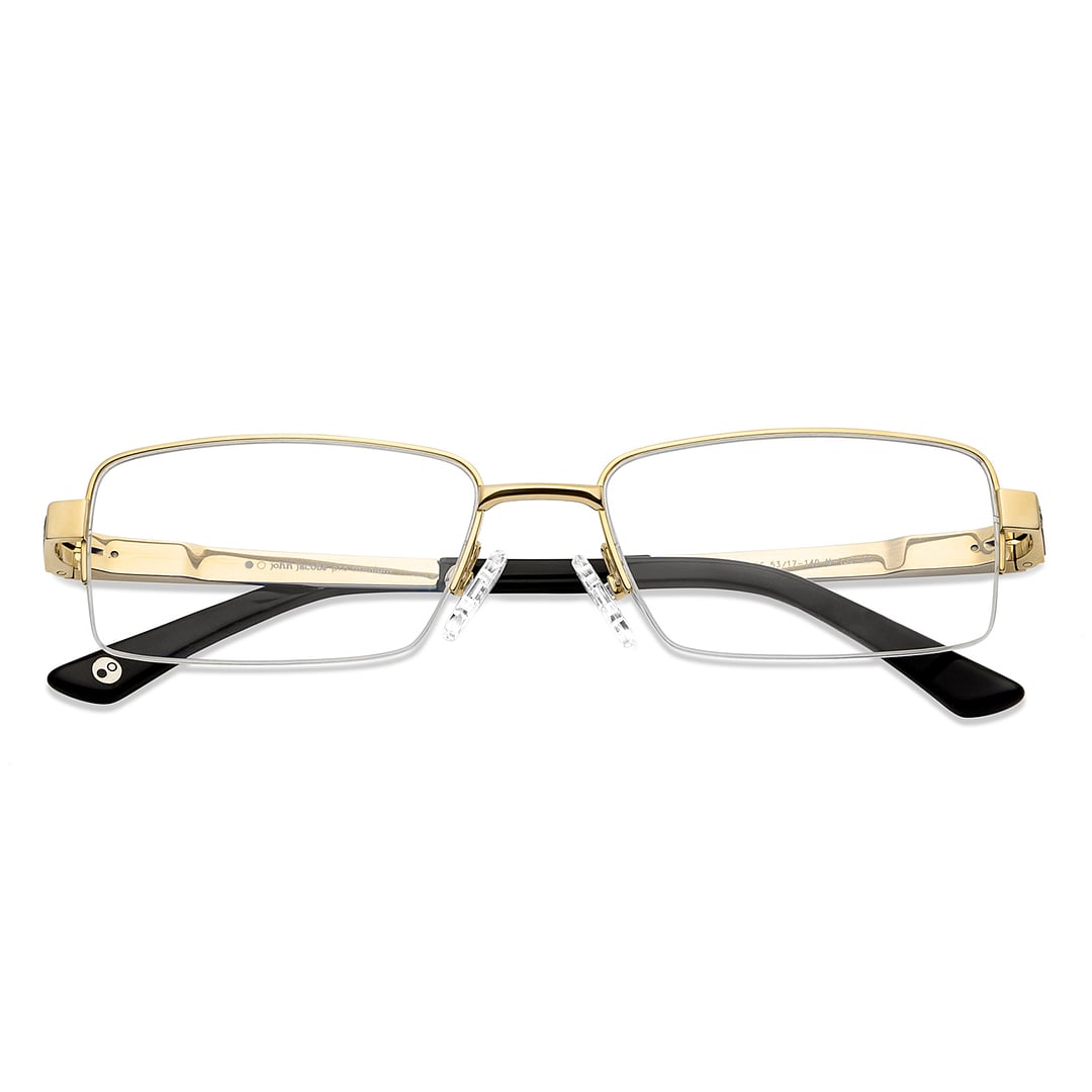 John Jacobs Gold Half Rim Rectangle left side