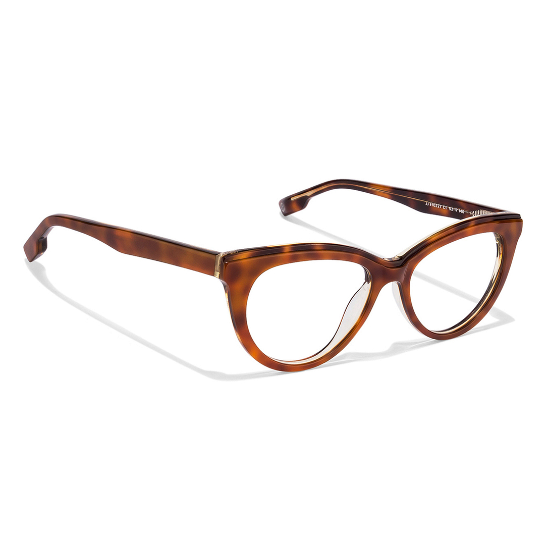 John Jacobs Online Light Brown Full Rim Cat Eye left side