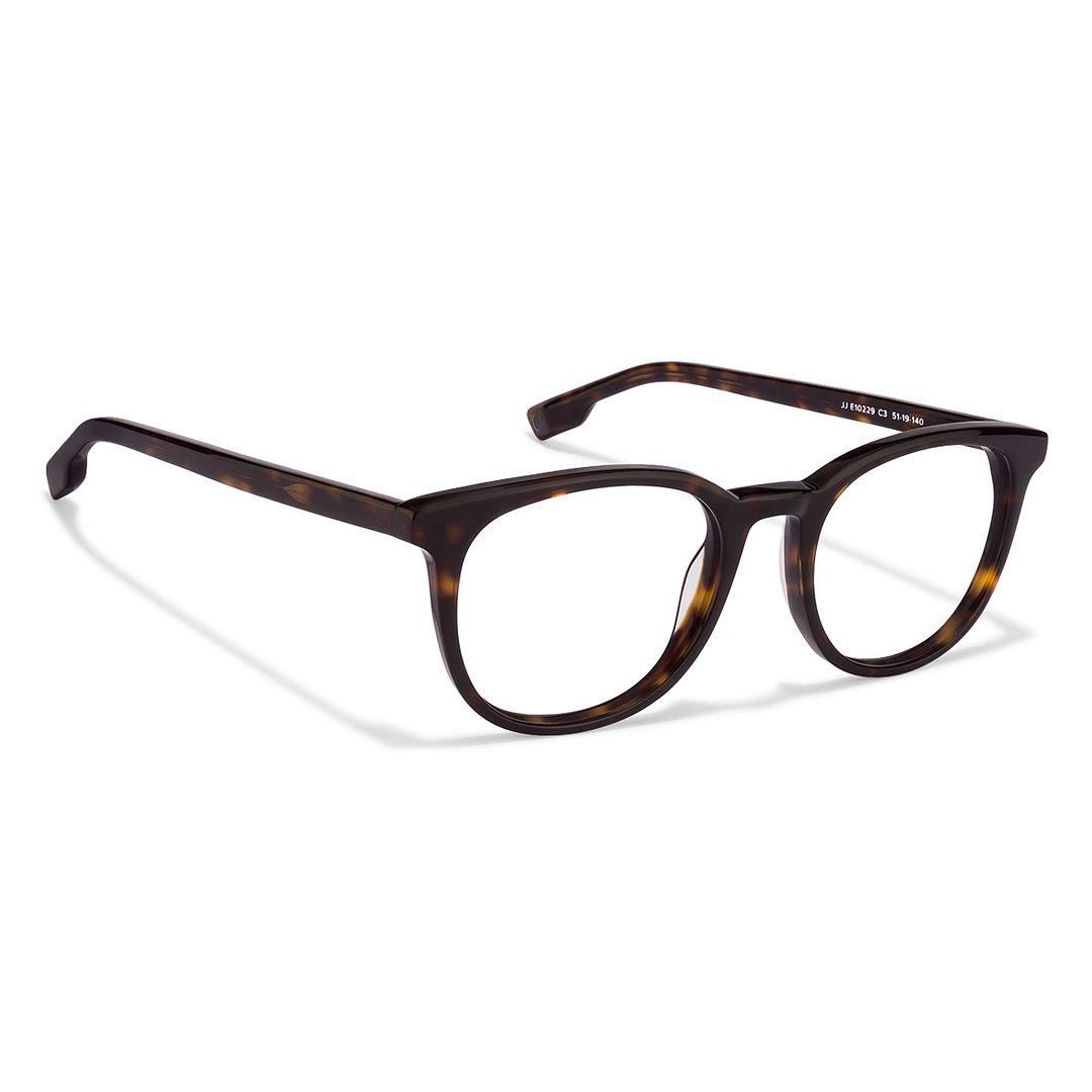 John Jacobs Light Brown Full Rim Round left side