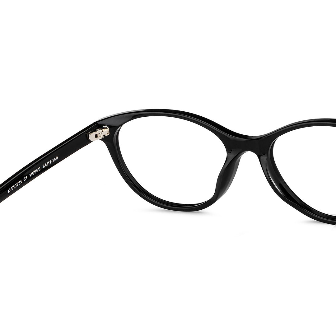 John Jacobs Black Full Rim Cat Eye right side