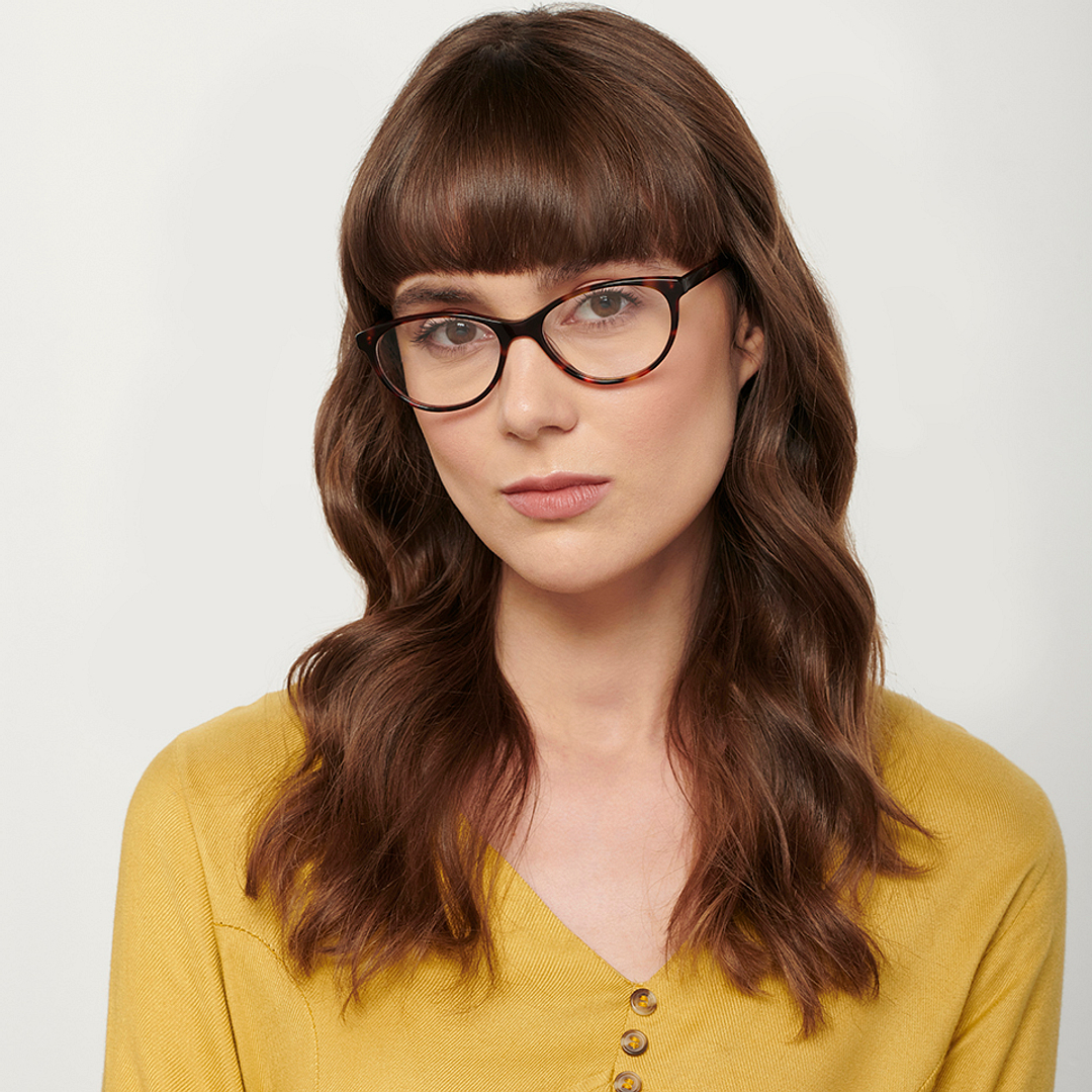 John Jacobs Light Brown Full Rim Cat Eye right side