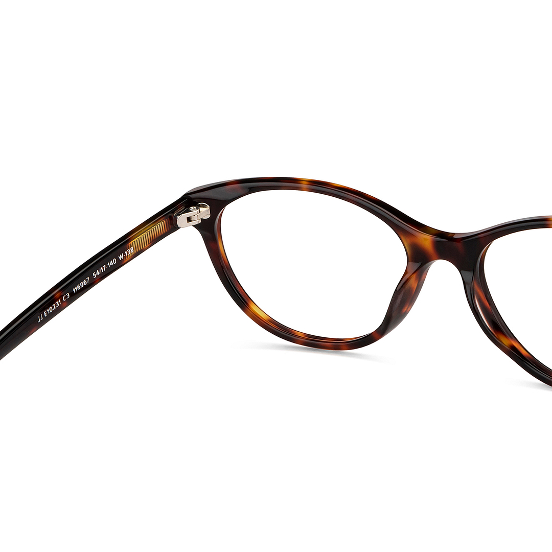 John Jacobs Light Brown Full Rim Cat Eye right side