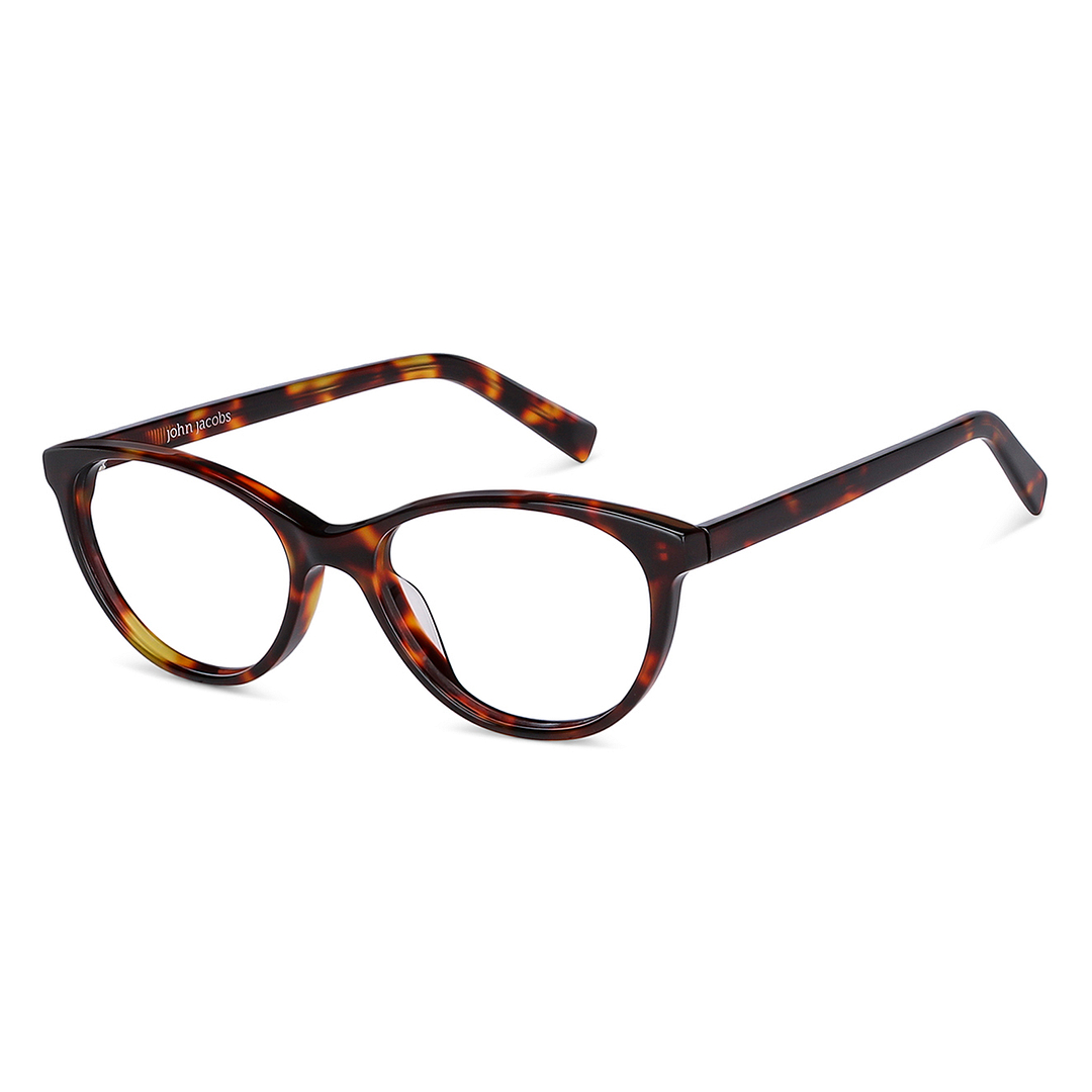 John Jacobs Light Brown Full Rim Cat Eye right side
