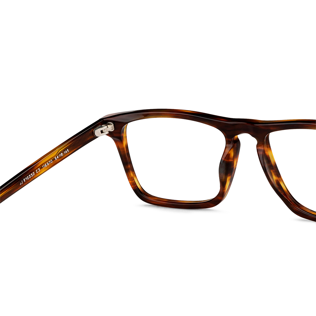 John Jacobs Light Brown Full Rim Rectangle right side
