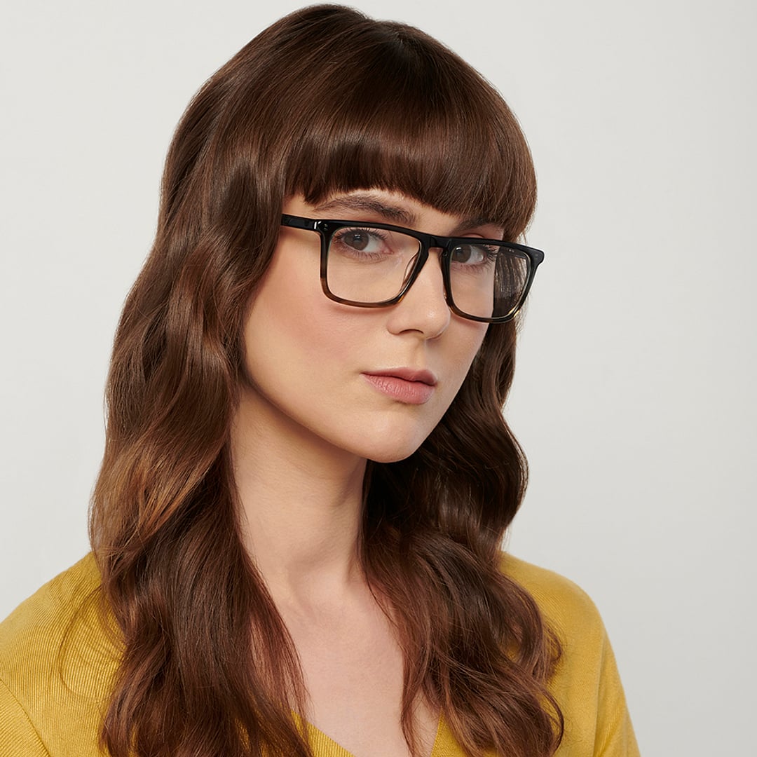 John Jacobs Dark Gray Full Rim Square left side