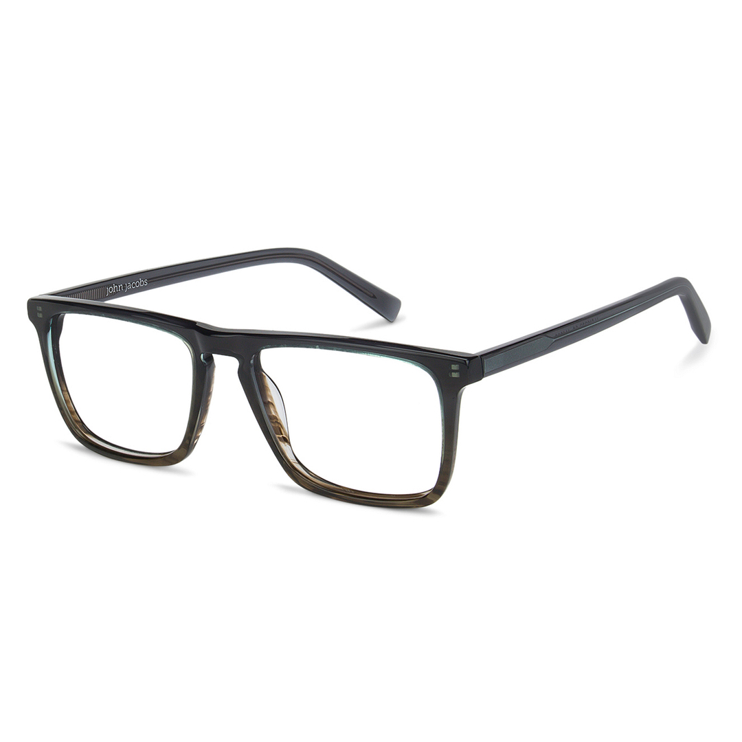 John Jacobs Dark Gray Full Rim Square left side
