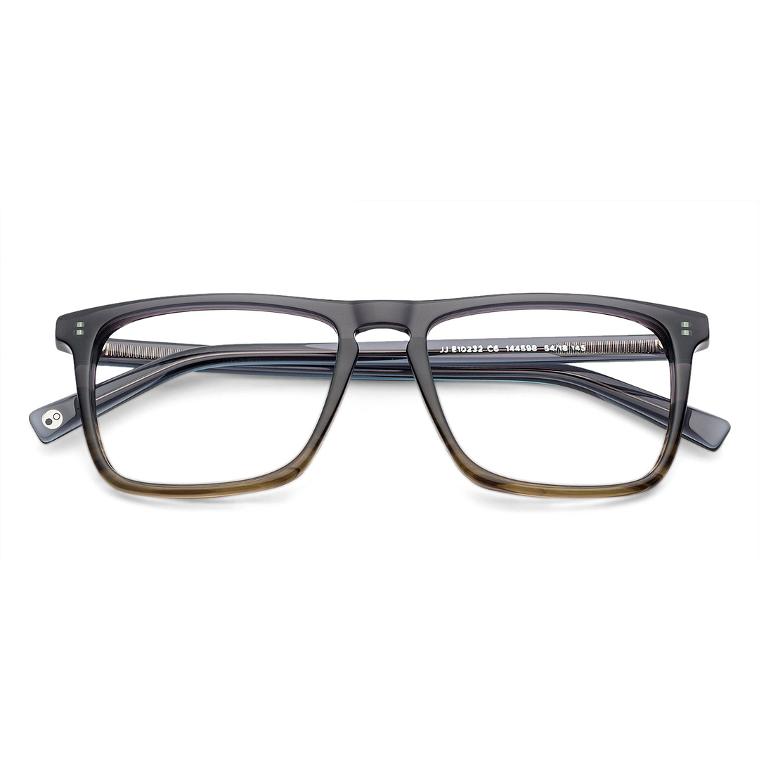 John Jacobs Dark Gray Full Rim Square left side