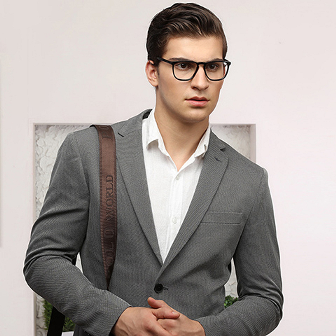 John Jacobs Online Black Full Rim Square right side