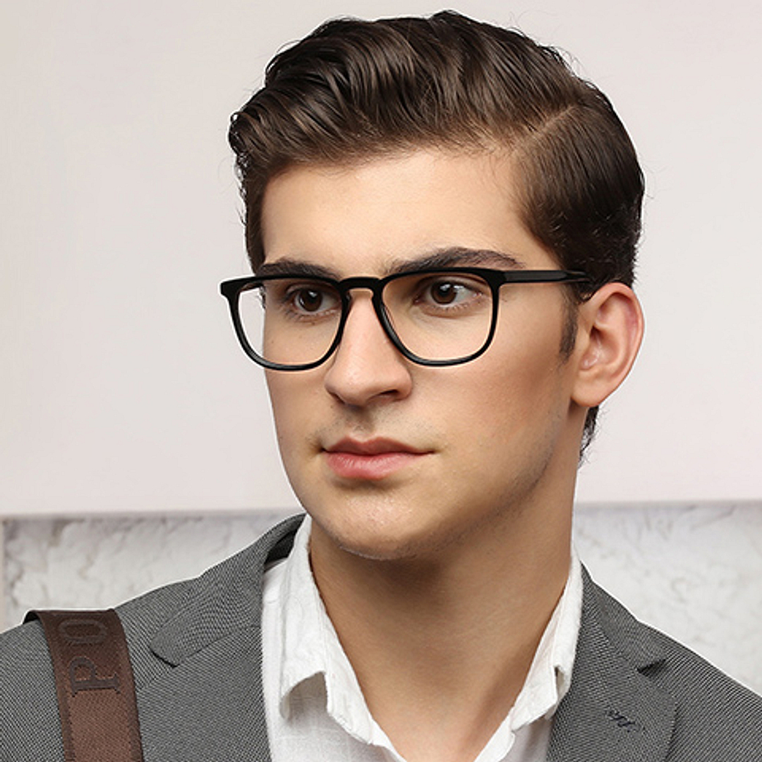 John Jacobs Online Black Full Rim Square left side