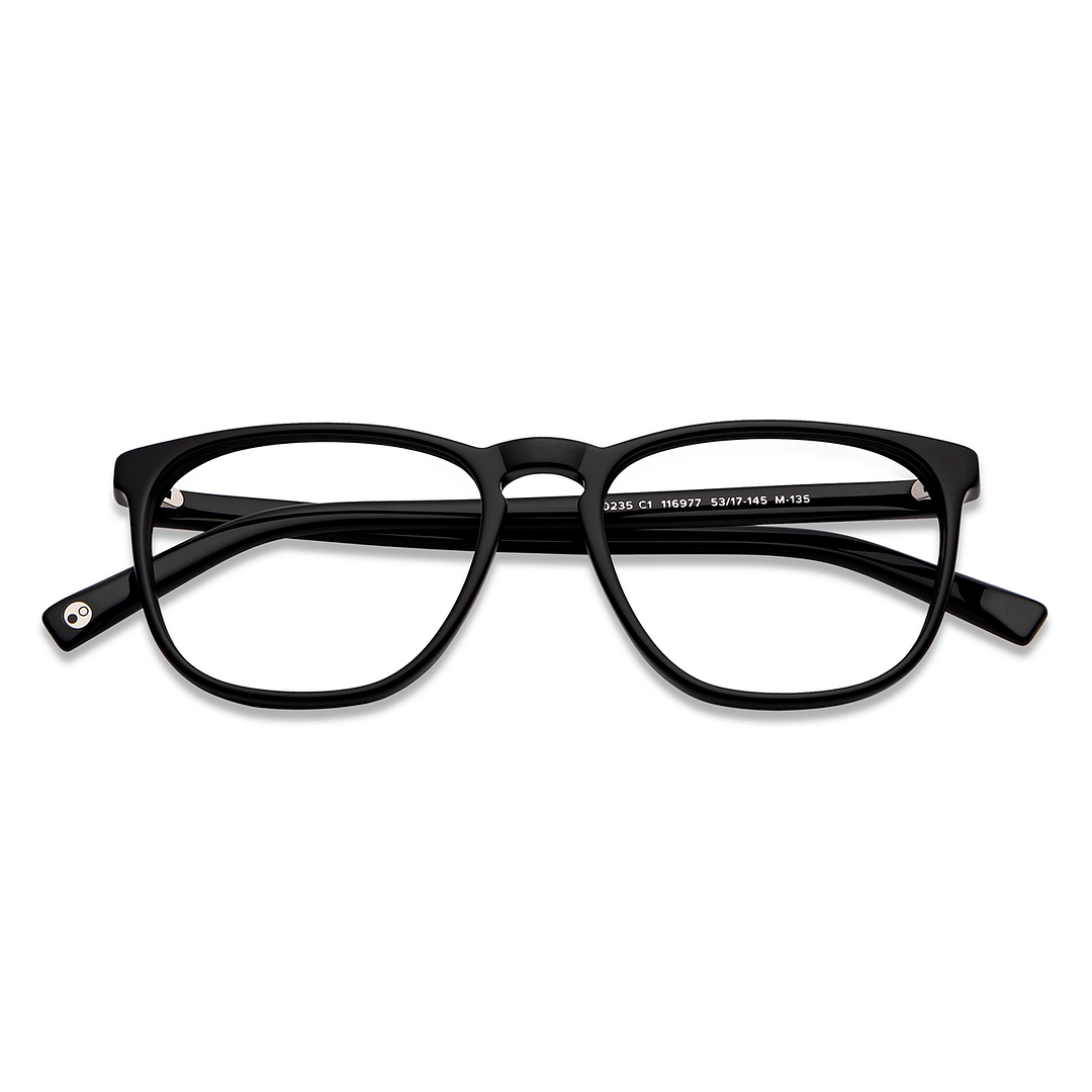 John Jacobs Online Black Full Rim Square left side