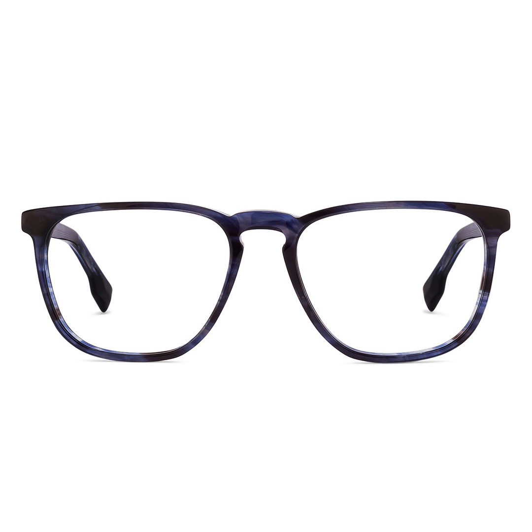 John Jacobs Blue Transparent Full Rim Square left side