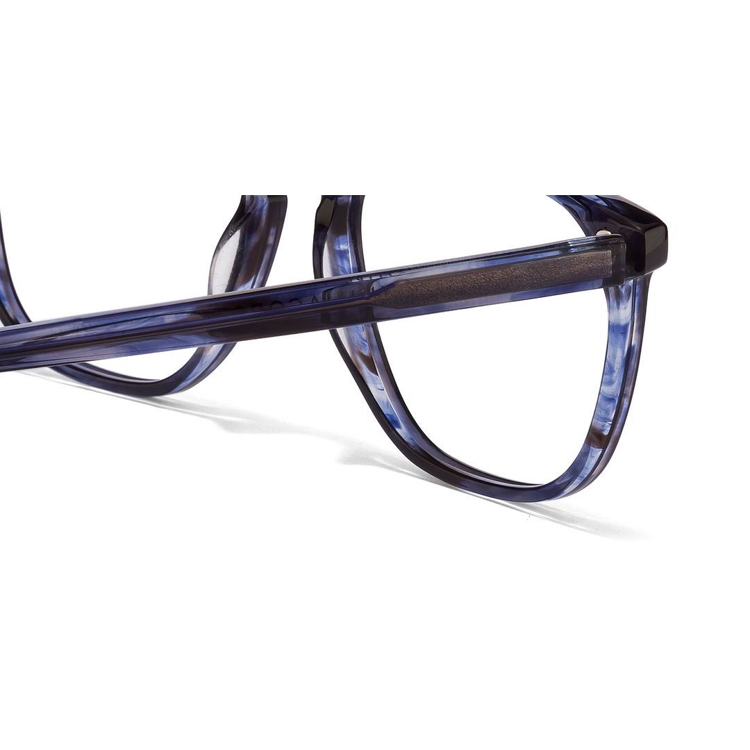 John Jacobs Blue Transparent Full Rim Square right side