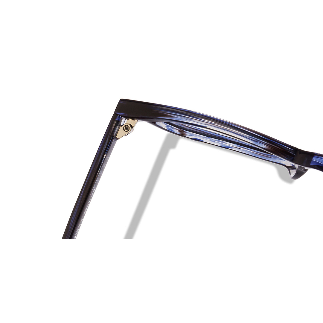 John Jacobs Blue Transparent Full Rim Square left side