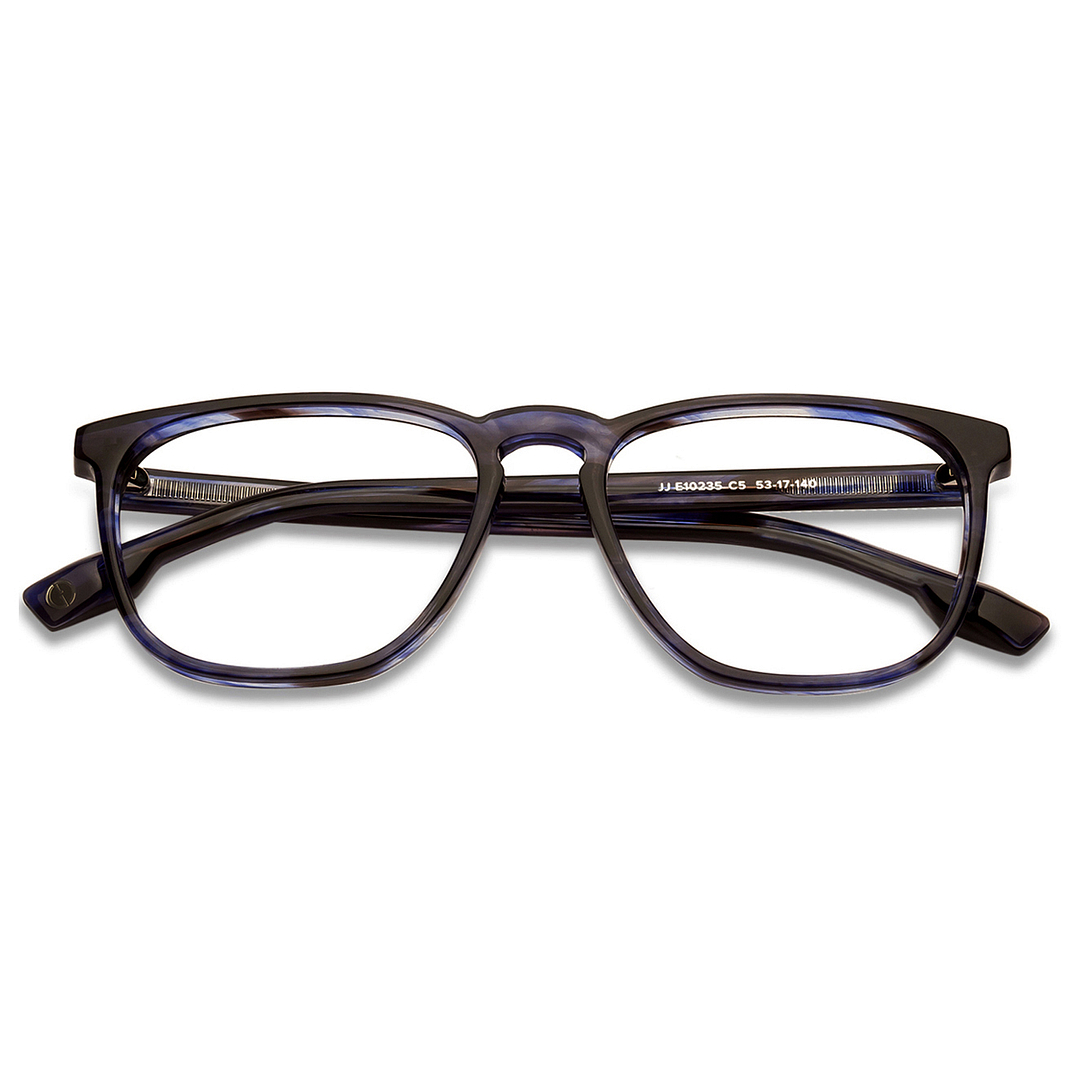 John Jacobs Blue Transparent Full Rim Square right side