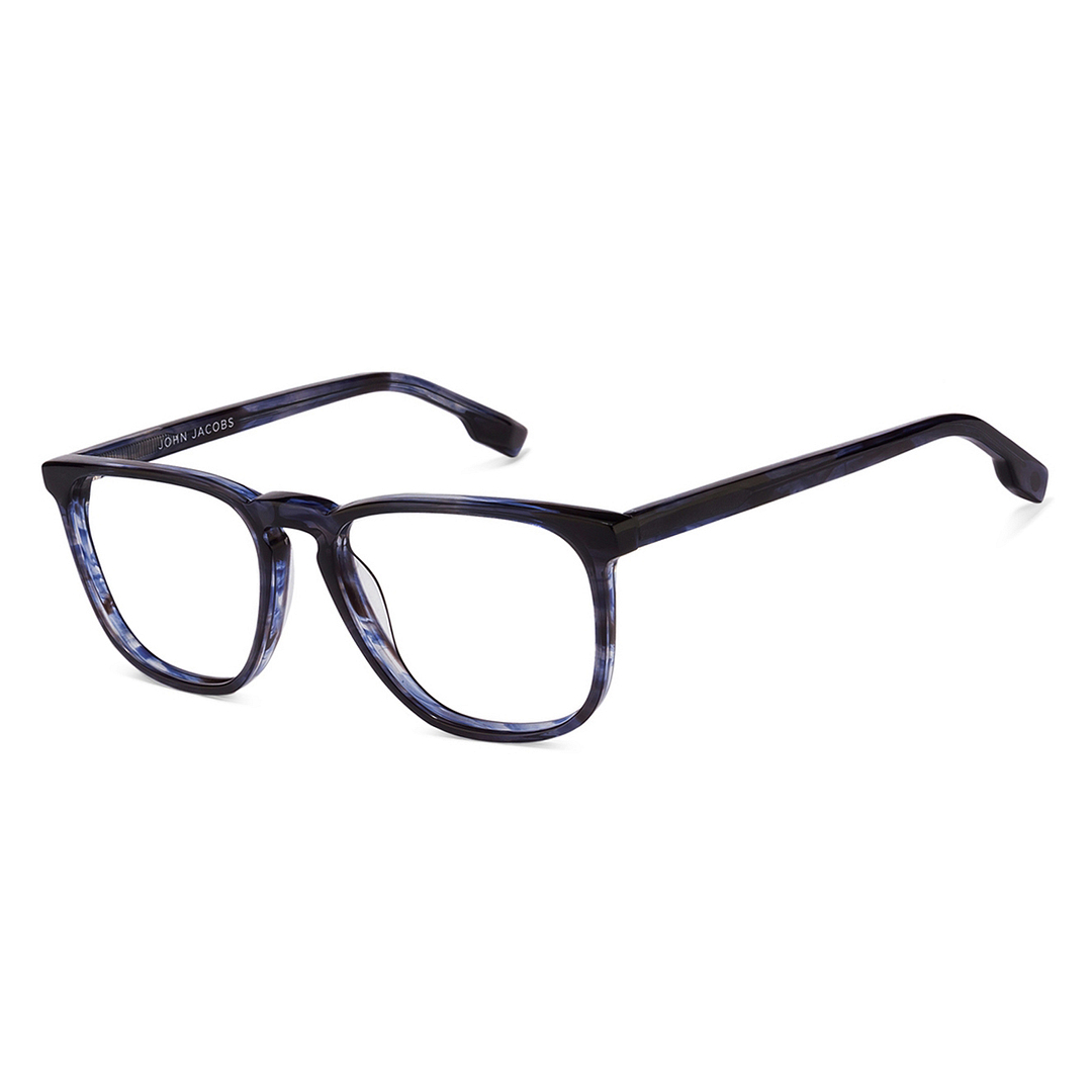 John Jacobs Blue Transparent Full Rim Square right side