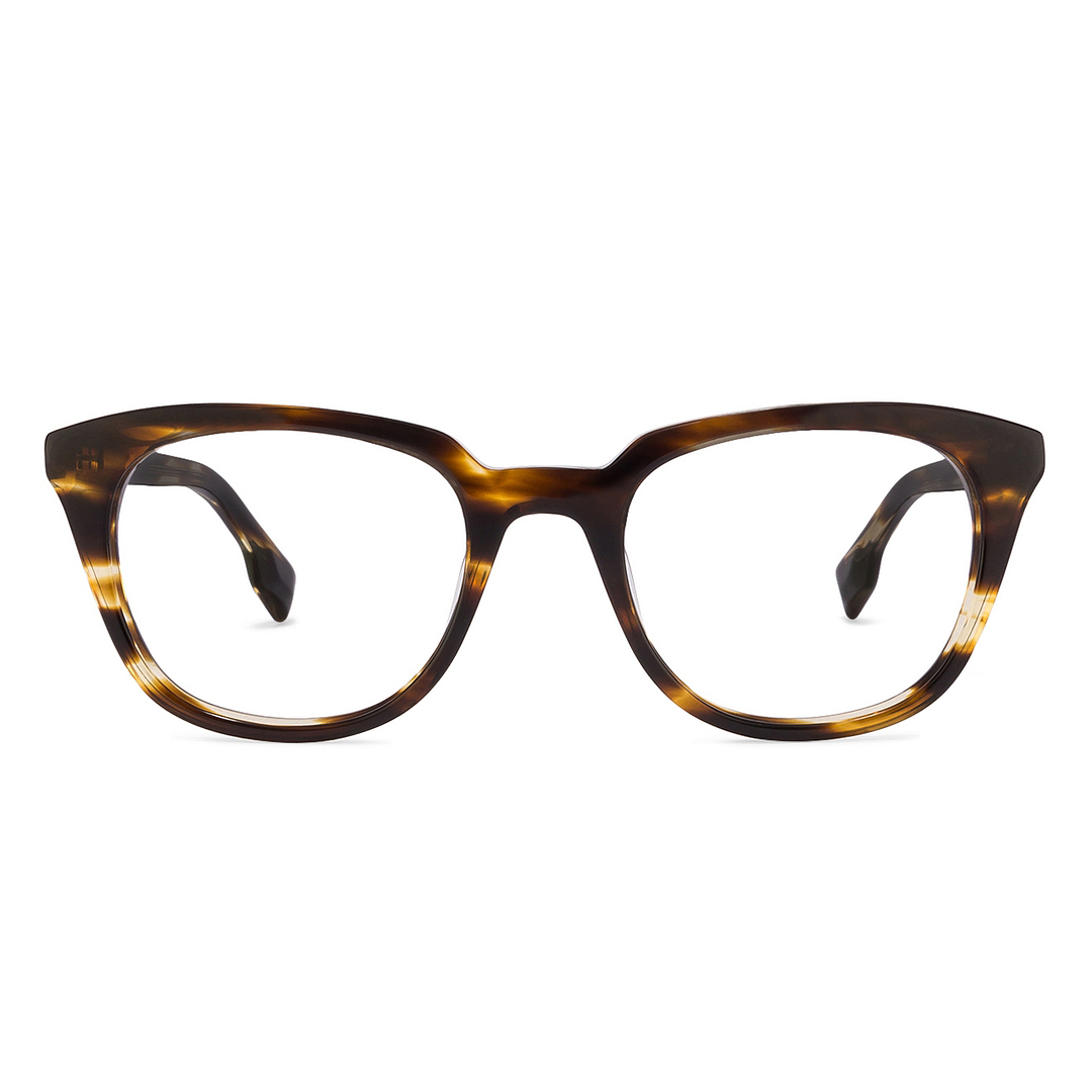 John Jacobs Screen Glasses Light Brown Full Rim Cat Eye left side