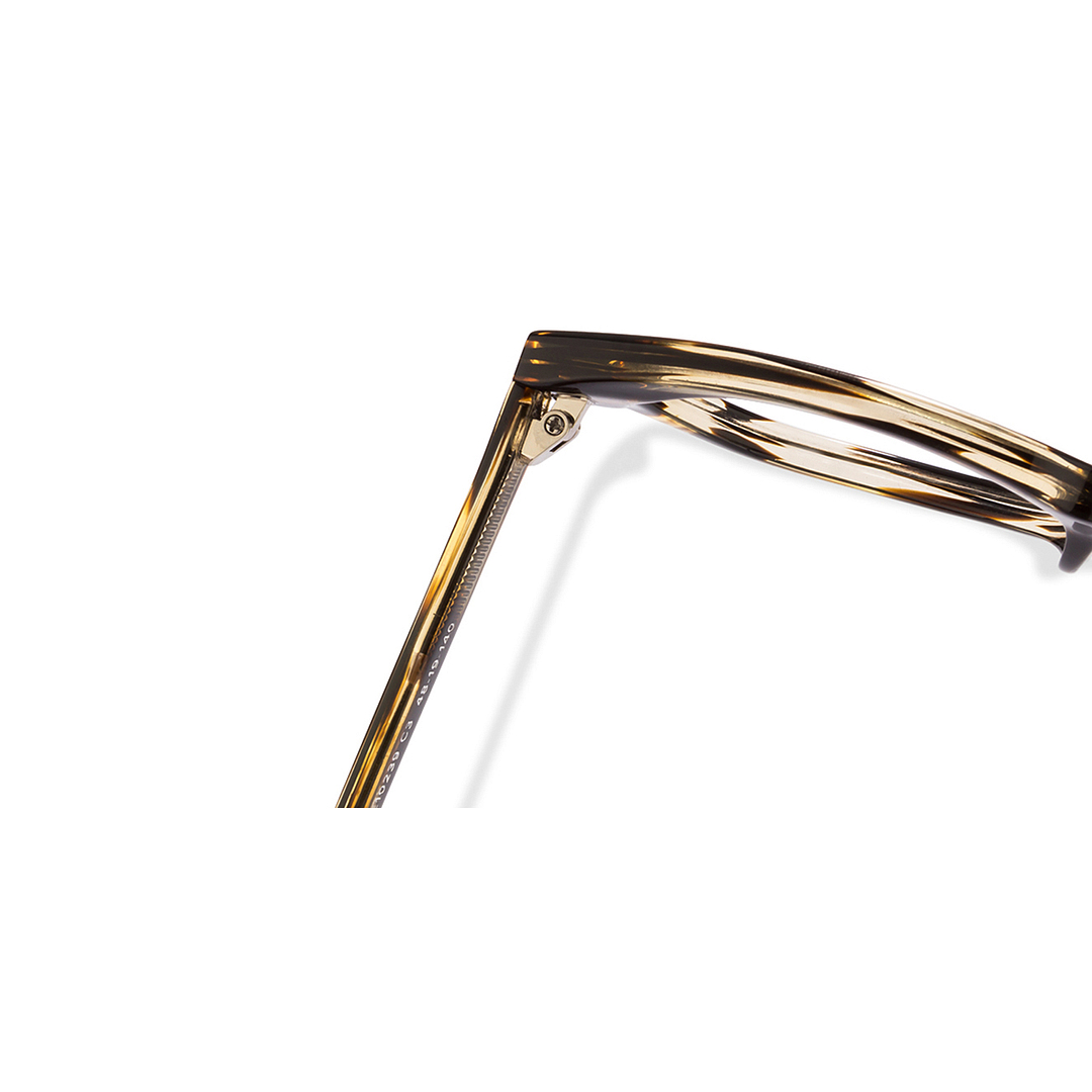 John Jacobs Screen Glasses Light Brown Full Rim Cat Eye left side