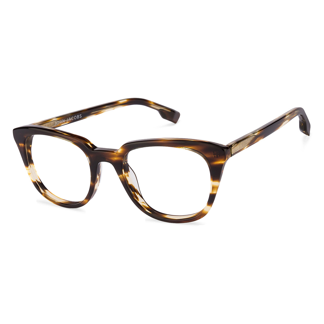 John Jacobs Screen Glasses Light Brown Full Rim Cat Eye right side