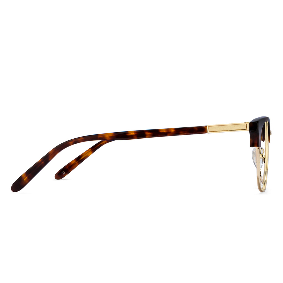 John Jacobs Gold Full Rim Clubmaster left side