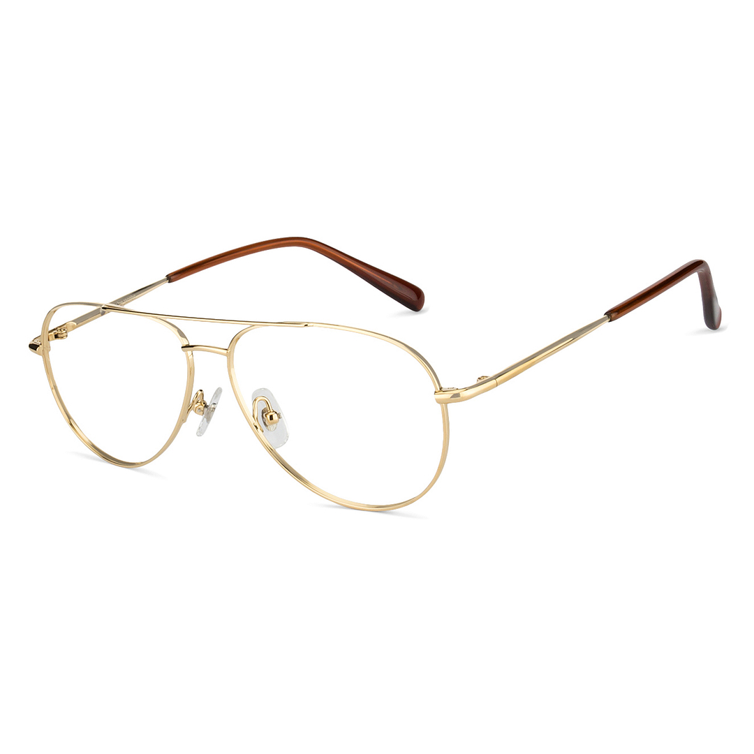 John Jacobs Gold Full Rim Aviator right side