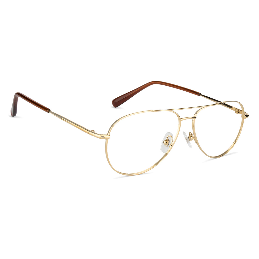 John Jacobs Gold Full Rim Aviator left side