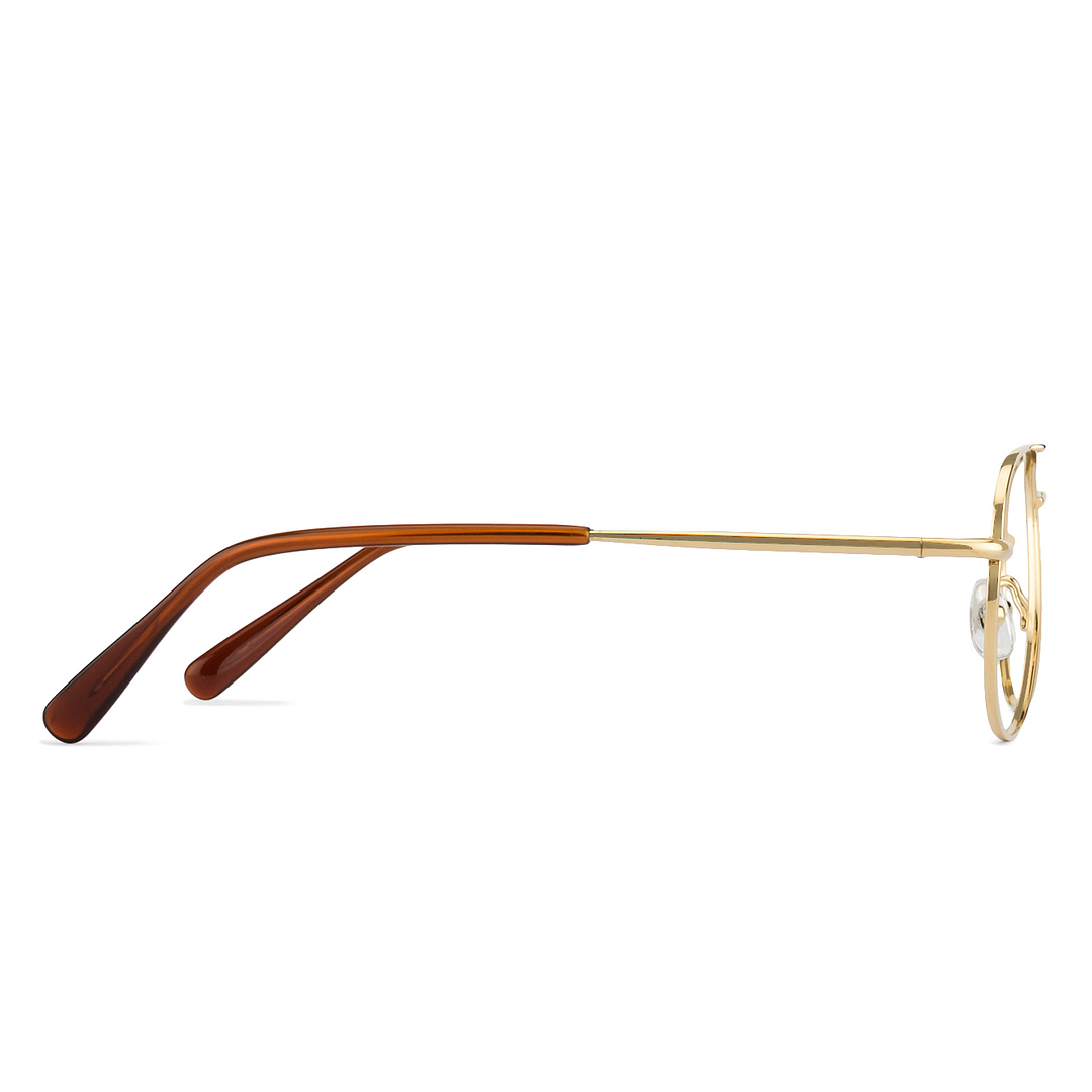 John Jacobs Gold Full Rim Aviator right side