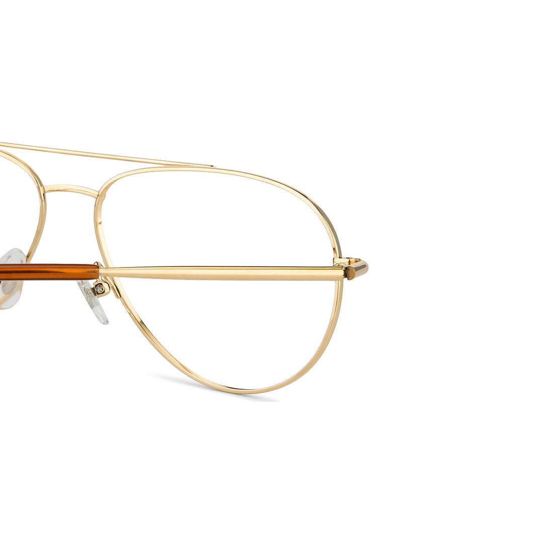 John Jacobs Gold Full Rim Aviator left side