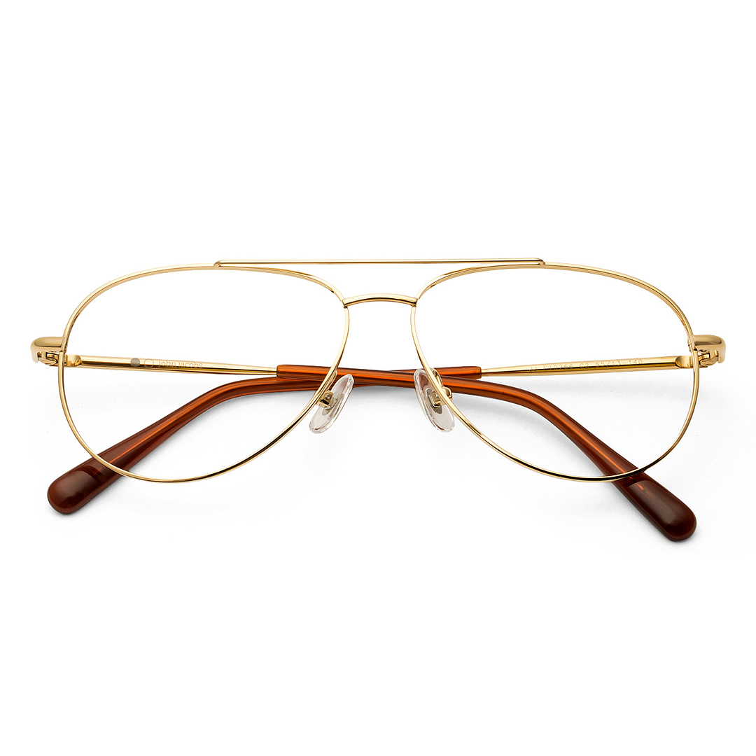 John Jacobs Gold Full Rim Aviator right side