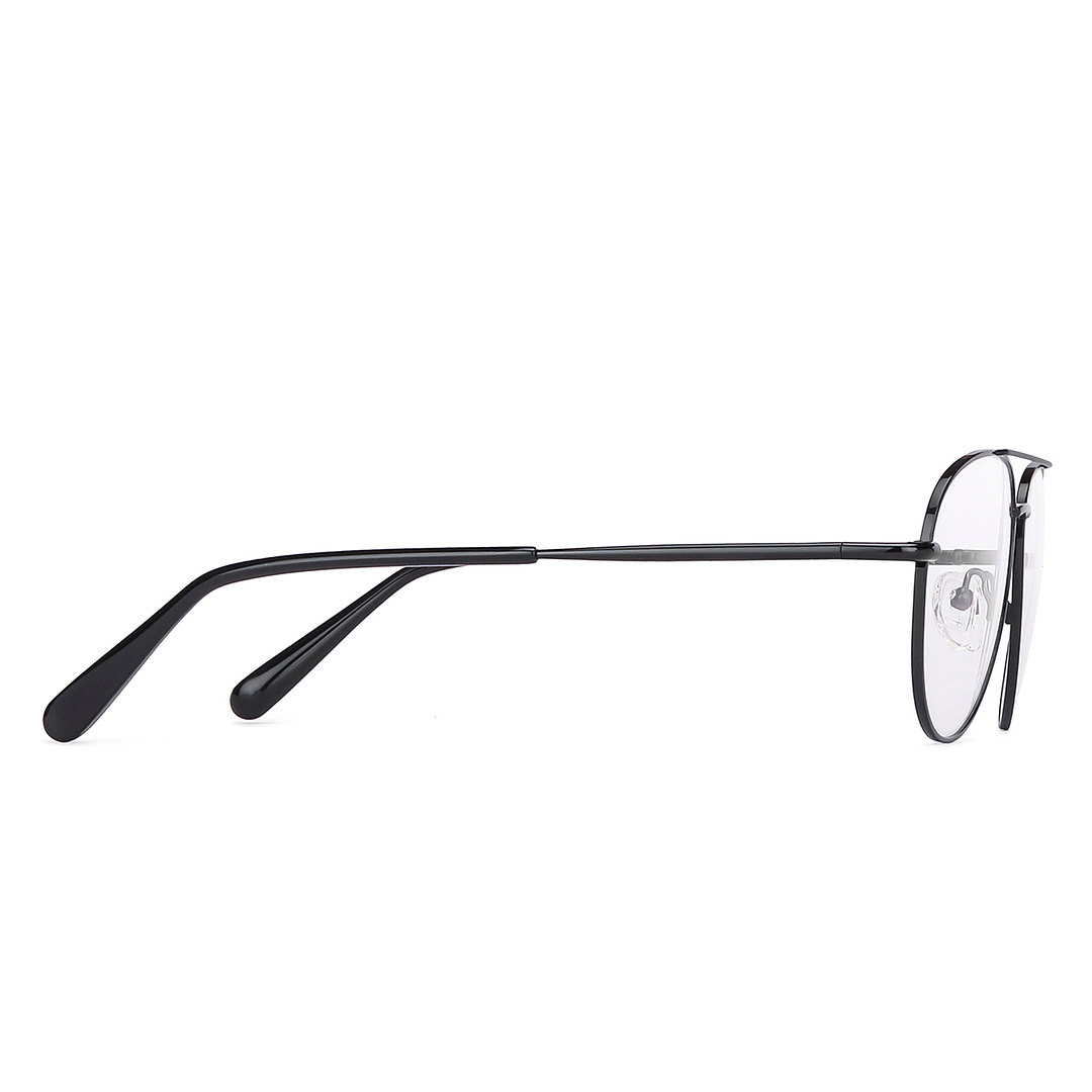 John Jacobs Black Full Rim Aviator left side