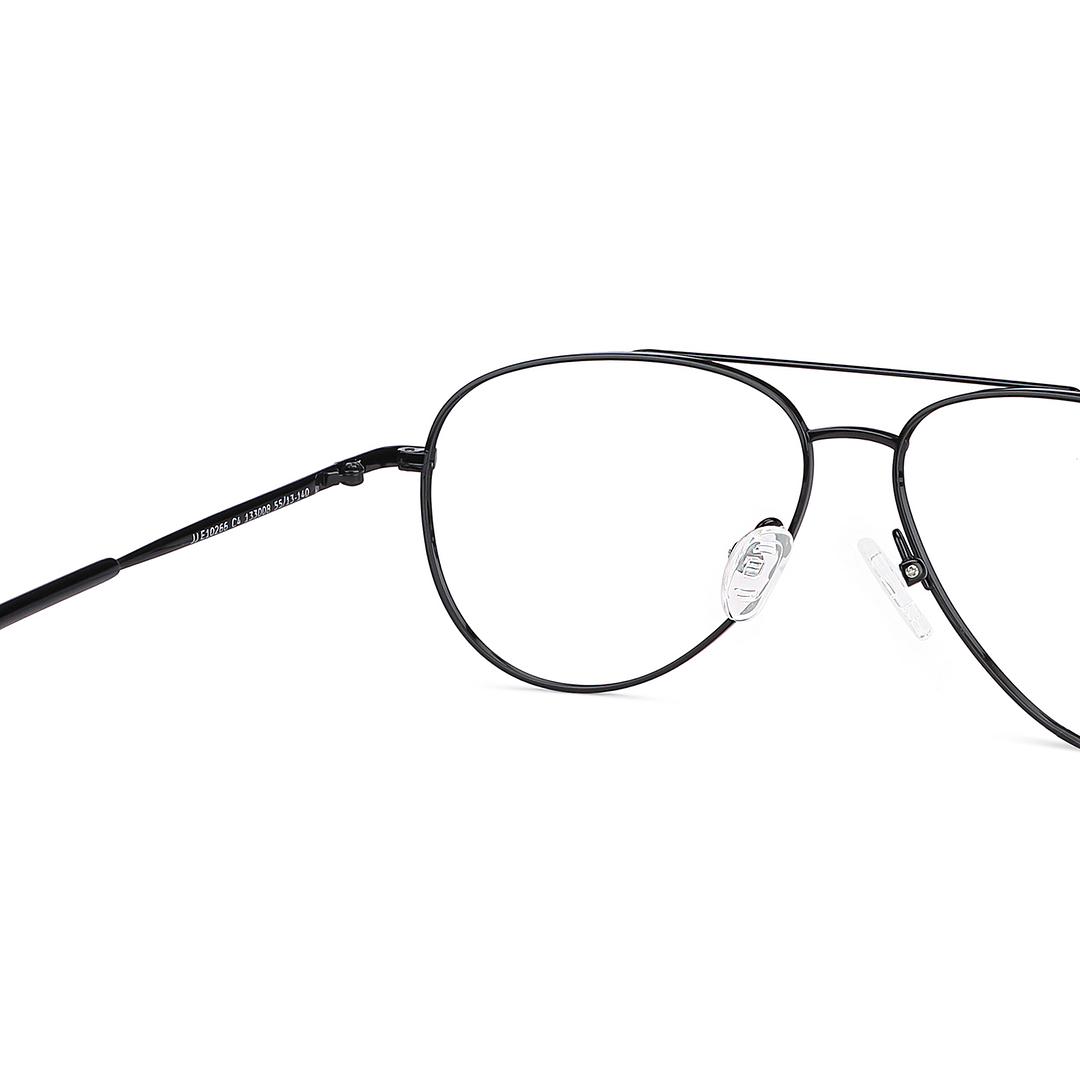 John Jacobs Black Full Rim Aviator right side