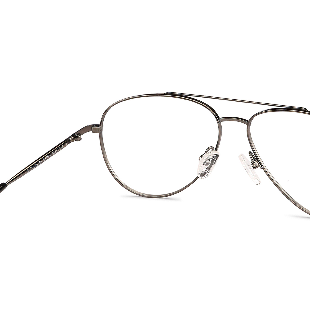 John Jacobs Online Dark Gunmetal Full Rim Aviator right side