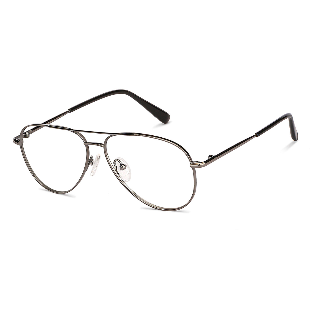 John Jacobs Online Dark Gunmetal Full Rim Aviator left side