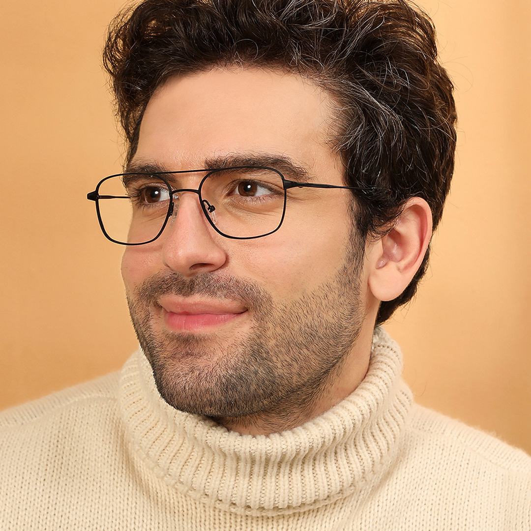 John Jacobs Online Black Full Rim Square left side