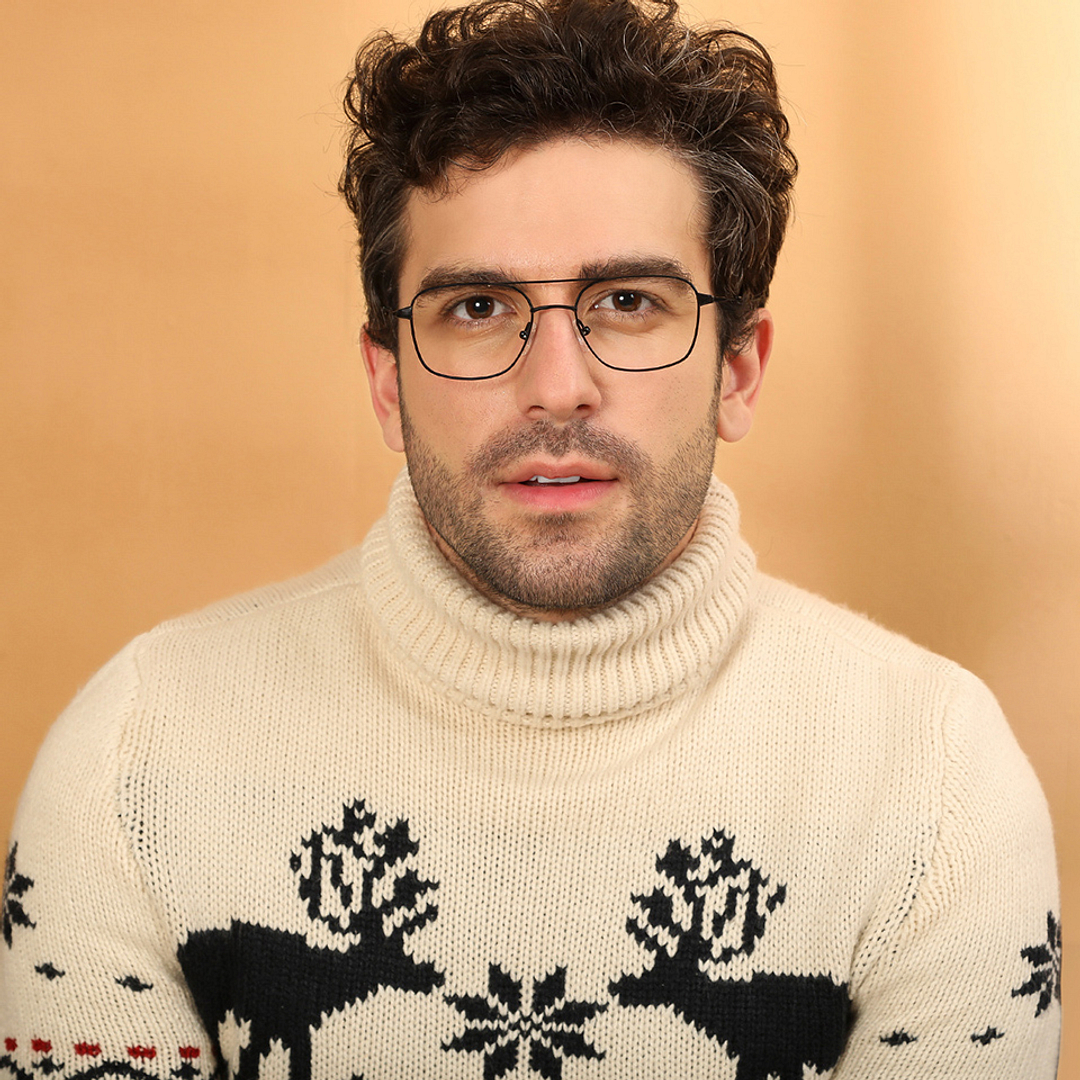 John Jacobs Online Black Full Rim Square right side