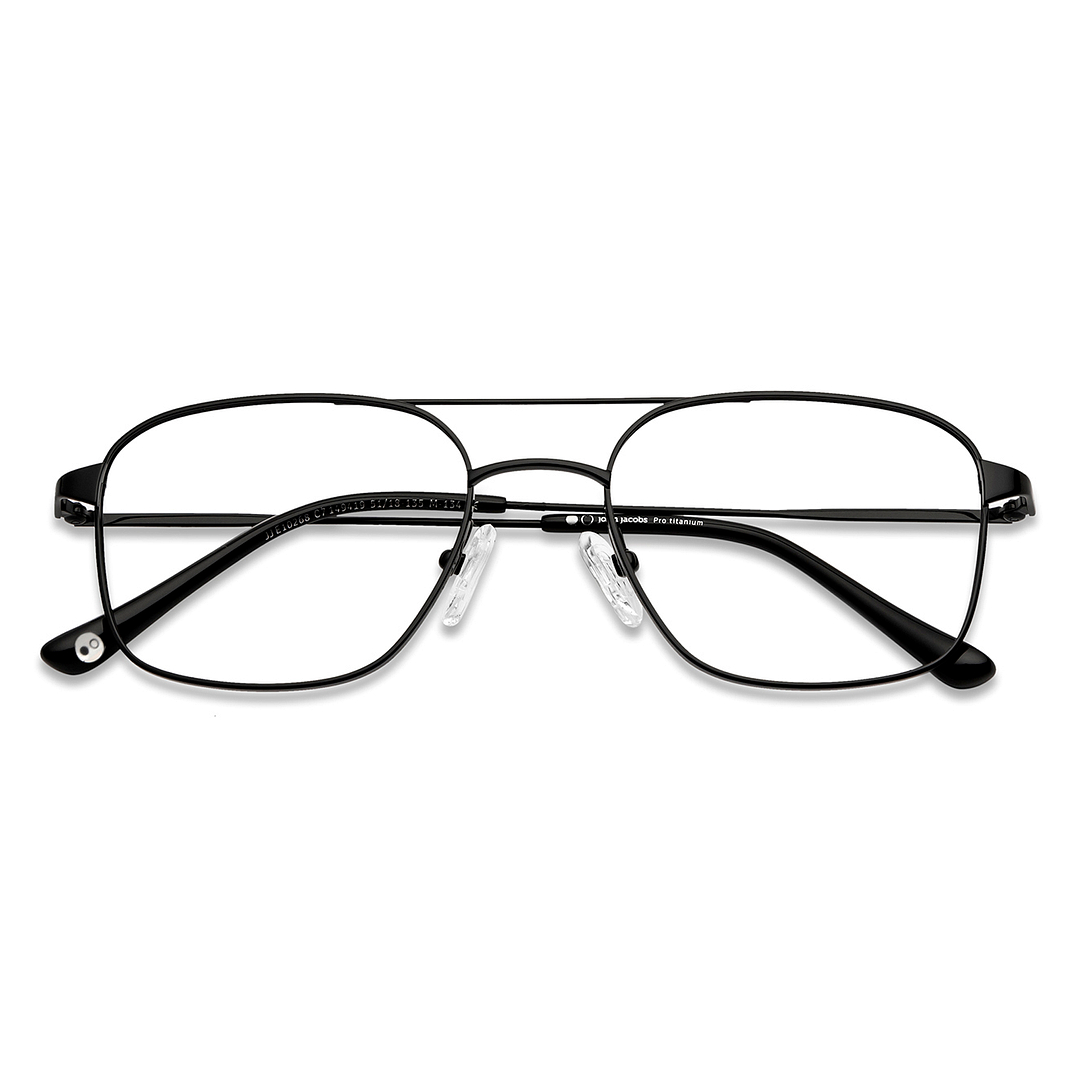 John Jacobs Black Full Rim Square left side