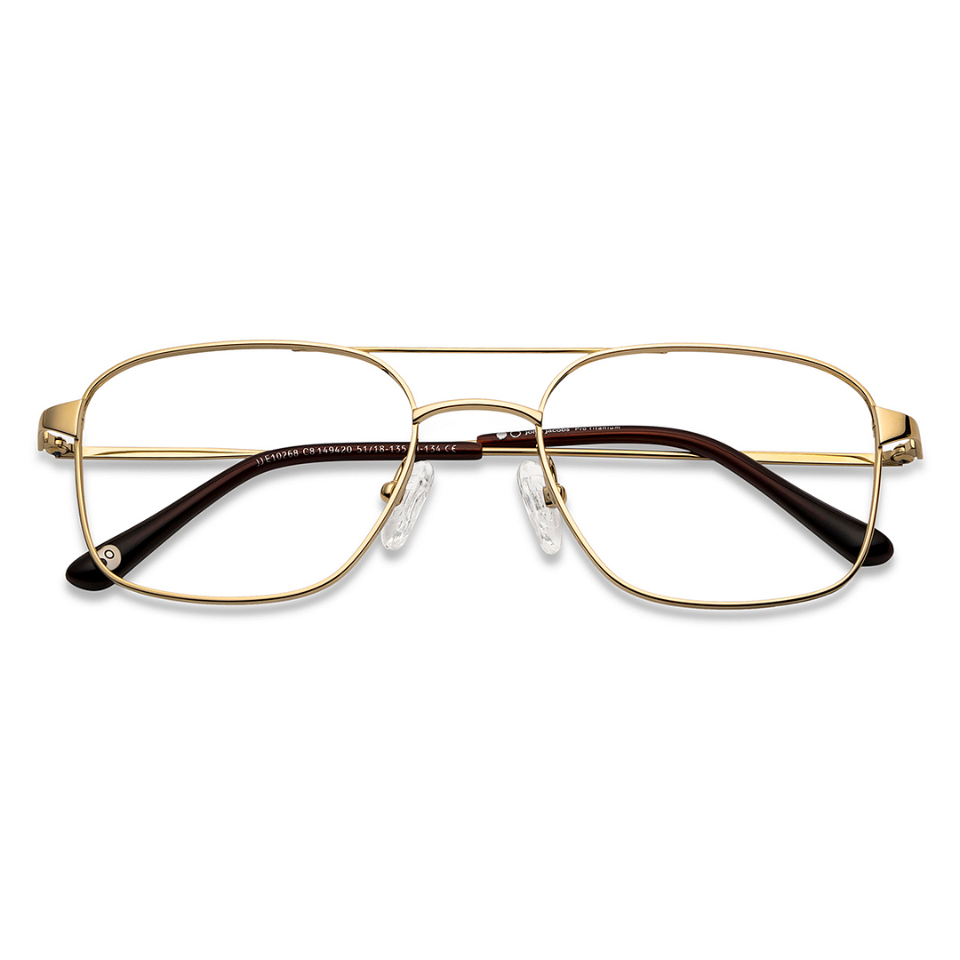 John Jacobs Online Gold Full Rim Square left side